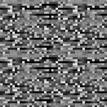 Pixel Grid Bright Black and White Pattern Illustrazione stock