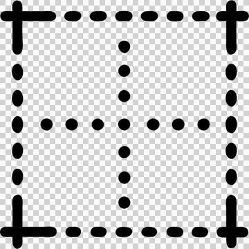 Pixel grid in outline icon style, art and design theme. Stock Illustration