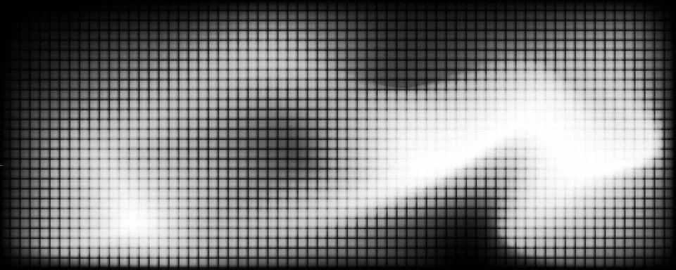 Pixel grid with soft black and white gradient, smooth and flowing aesthetic.. Ilustração Stock
