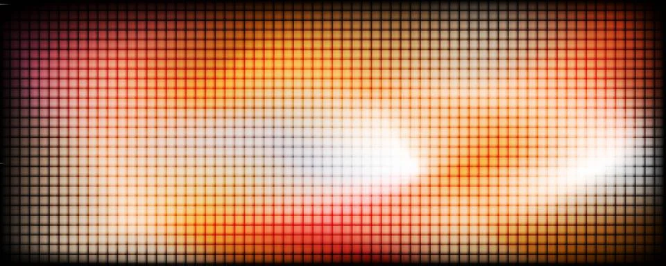 Pixel grid with soft gradient, smooth and flowing aesthetic, modern glass f.. Stockillustratie