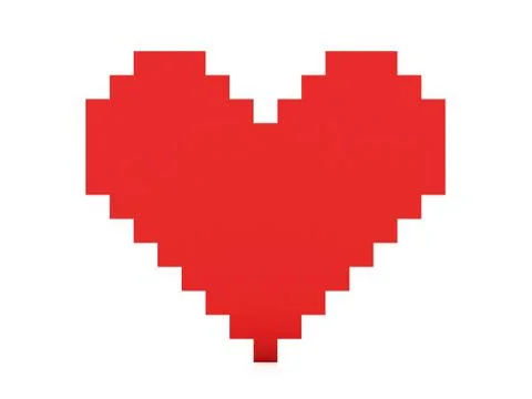Pixel heart. Concept illustration. Stock Illustration