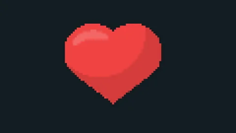 Pixel heart Glitch icon animated. glitch effect Stock Footage 253174668