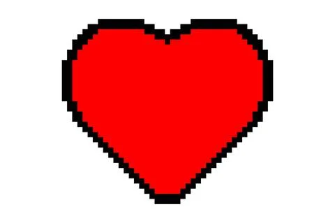 Pixel heart icon simple design Pixel heart icon simple design Copyright: x... Stock Photos