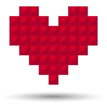 Pixel Heart Stock Illustration