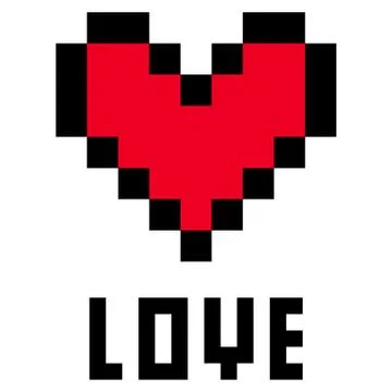 Pixel Heart Stock Illustration