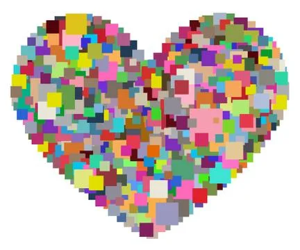 Pixel Heart Stock Illustration