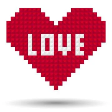 Pixel Heart Love Stock Illustration