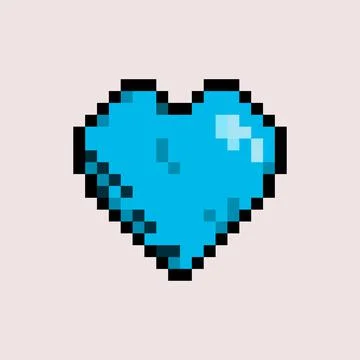 Pixel Heart Pixel Art Stock Illustration