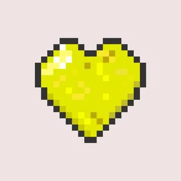 Pixel Heart Pixel Art Stock Illustration