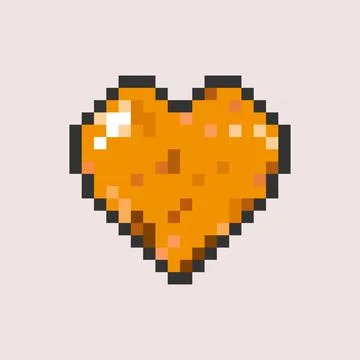 Pixel Heart Pixel Art Stock Illustration
