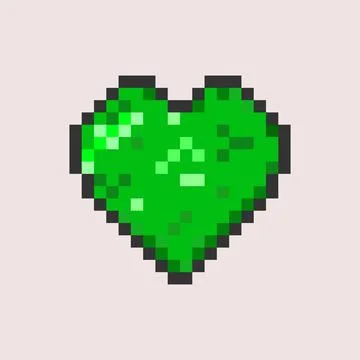 Pixel Heart Pixel Art Stock Illustration