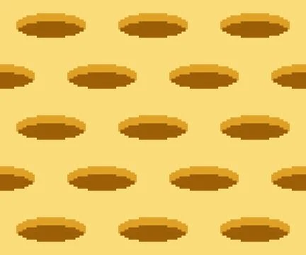 Pixel Hole Geometric Seamless Pattern 스톡 일러스트