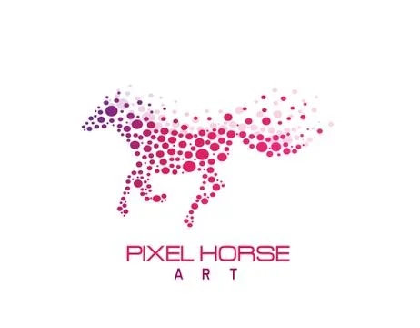 Pixel horse vector Stock Illustration