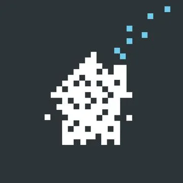 Pixel the house Stock Photos