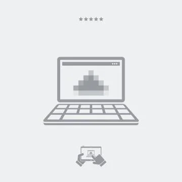 Pixel icon, pixel vector, pixel laptop symbol, pixel design, pixel app, pixel Stock Illustration