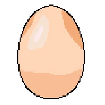 Pixel icon proper nutrition chicken egg Stock Illustration