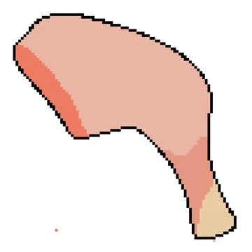 Pixel icon proper nutrition leg Stock Illustration