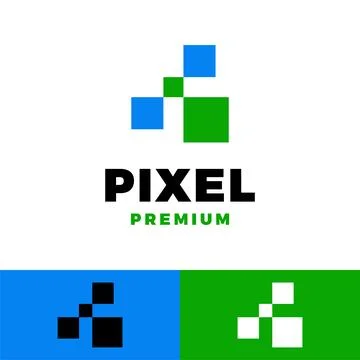 Pixel icon vector logo template illustration design Stock Illustration