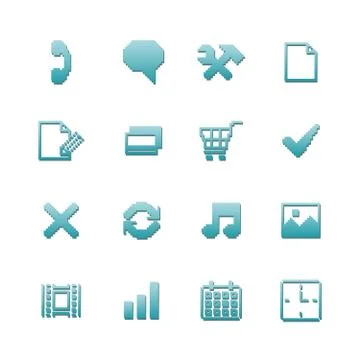 Pixel icons set for navigation イラスト素材