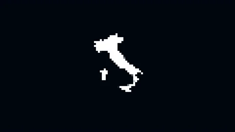 Pixel italy map glitch icon animated. Video stock 168005835