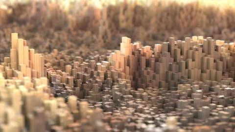 Pixel landscape Illustrazione stock