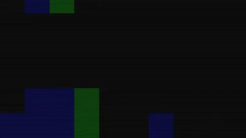 Pixel LCD Screen Retro Computer Animation Pixel Art Digital Screen Texture black Stock Footage 132355669