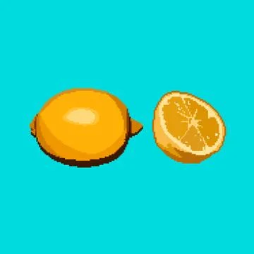 Pixel lemon Stock Illustration