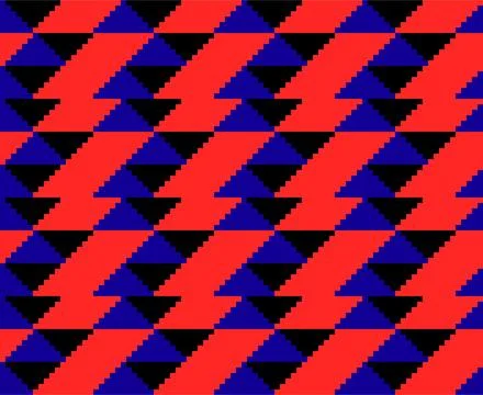 Pixel Lightning Geometric Seamless Pattern Stock Illustration