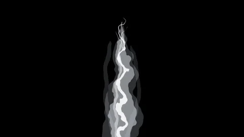 Pixel lightning strike bolt animation effect texture pattern element loop Stock Footage 346740093