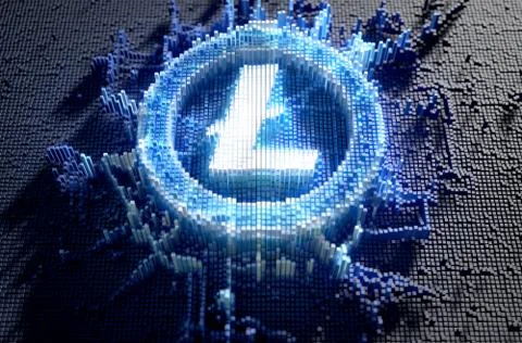 Pixel Litecoin Concept イラスト素材