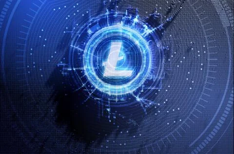 Pixel Litecoin Concept 스톡 일러스트