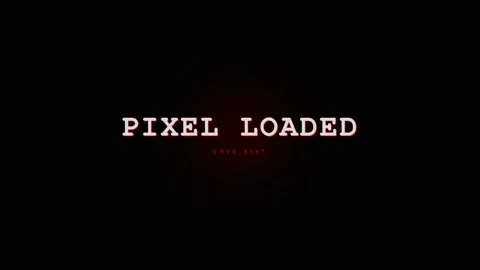 Pixel Loaded Glitch Text Title Intro - Digital Glitch Effect with Red and W.. Stock Footage 331568483