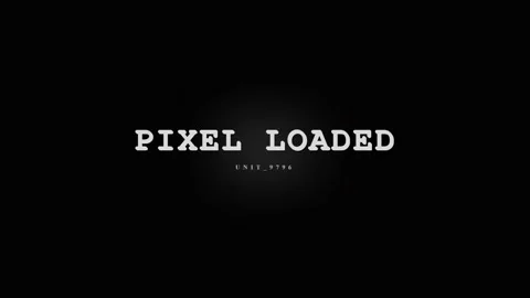 Pixel Loaded Text Animation - Retro Glitch Effect with Digital Noise Stock Footage 331568486