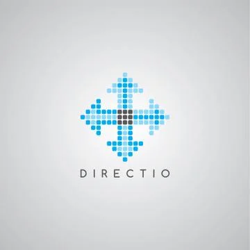 Pixel logo template theme 스톡 일러스트