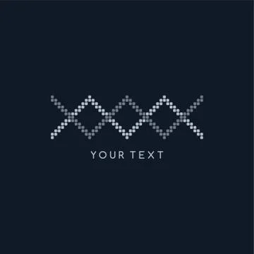 Pixel logo template theme 스톡 일러스트