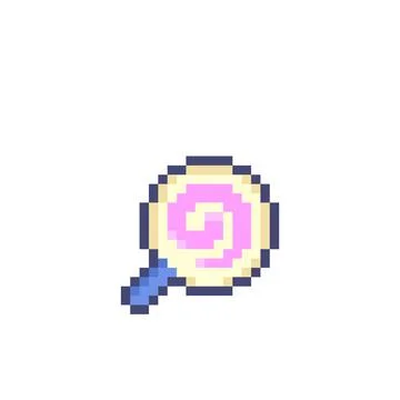 Pixel lollipop image. for game asset vector illustration. Stock Illustration
