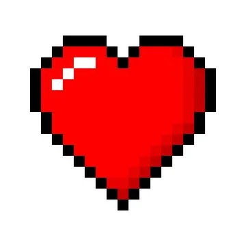 Pixel love for 8 bit game assets. Illustrazione stock
