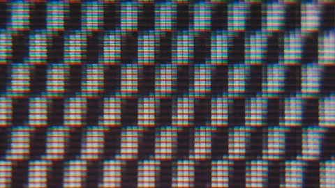 Pixel macro overlay, LCD screen macro Stock Footage 274097336