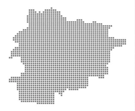 Pixel map of Andorra. Vector dotted map of Andorra isolated on white backgrou 스톡 일러스트