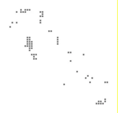 Pixel map of Bahamas. Vector dotted map of Bahamas isolated on white backgrou Stock Illustration