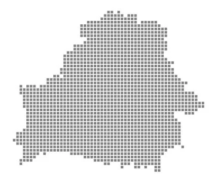 Pixel map of Belarus. Vector dotted map of Belarus isolated on white backgrou イラスト素材