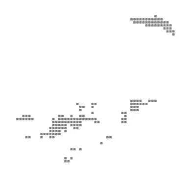 Pixel map of British Virgin Islands. Vector dotted map of British Virgin Isla Stock Illustration