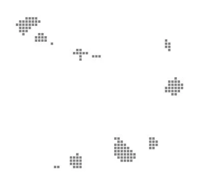 Pixel map of Cape Verde. Vector dotted map of Cape Verde isolated on white ba Illustrazione stock