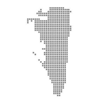 Pixel map of Gibraltar. Vector dotted map of Gibraltar isolated on white back イラスト素材