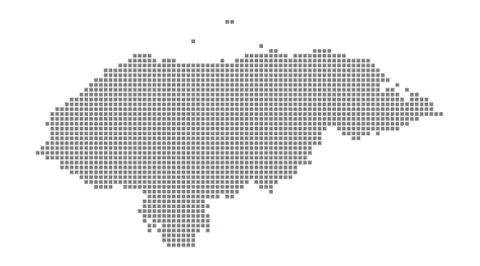 Pixel map of Honduras. Vector dotted map of Honduras isolated on white backgr Stock Illustration