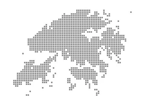 Pixel map of Hong Kong. Vector dotted map of Hong Kong isolated on white back イラスト素材