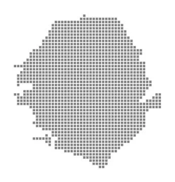 Pixel map of Sierra Leone. Vector dotted map of Sierra Leone isolated on whit イラスト素材