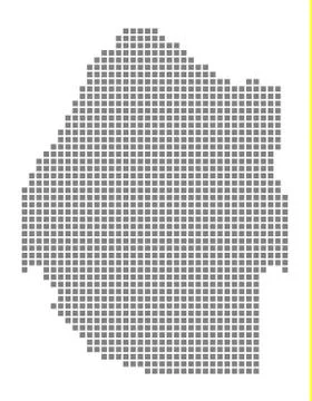 Pixel map of Swaziland. Vector dotted map of Swaziland isolated on white back Stock Illustration