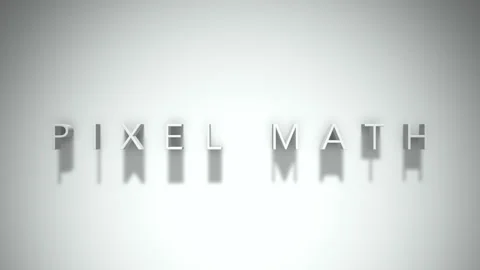 Pixel math 3D title animation with shadows on a white background Stock Footage 297668266