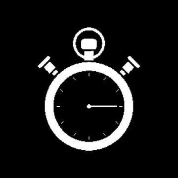 Pixel mechanical stopwatch Illustrazione stock